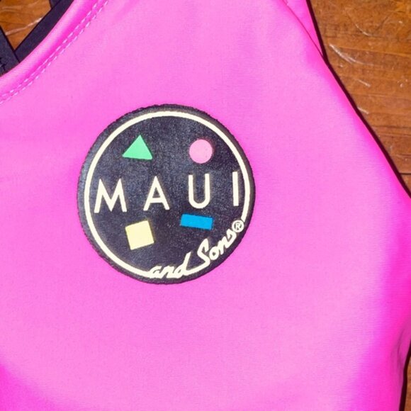 Maui and Sons Hot Pink Bathing Suit XS - Picture 5 of 8